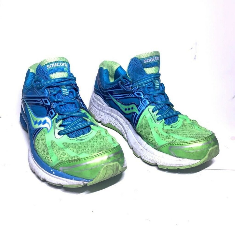 Saucony Womens Omni 15 Running Shoes Blue Green S1